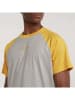 G-Star Shirt in Grau/ Gelb