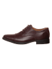 Clarks Leder-Schnürschuhe ''Tilden Cap'' in Dunkelbraun