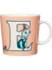 Moomin Kubek "E" w kolorze szaroróżowym - 400 ml