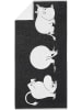 Moomin Duschtuch "Moomin Troll" in Anthrazit/ Weiß - (L)140 x (B)70 cm