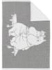 Moomin Handdoek "Talvinuotio" lichtgrijs/wit - (L)70 x (B)50 cm