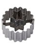 Zenker 2-delige set: uitsteekvormen "Linzer ster" zilverkleurig - Ø 5,4 cm