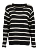 Blue Seven Pullover in Schwarz/ Weiß