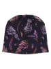 Walkiddy Wende-Beanie in Dunkelblau/ Lila