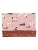 Walkiddy Wende-Loop-Schal in Rosa/ Hellbraun - (L)25 cm