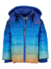 Blue Seven Doorgestikte jas blauw/oranje
