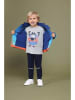 Blue Seven Doorgestikte jas blauw/oranje