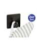 Wenko 3-delige set: wandhaken zwart - (B)6,5 x (H)12 x (D)9 cm