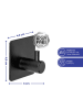 Wenko 2er-Set: Wandhaken in Schwarz - (B)4,5 x (H)4,5 x (T)3 cm