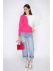 William de Faye Pullover in Pink/ Weiß