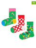 Happy Socks 3-delige geschenkset rood/groen