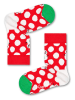Happy Socks 3-delige geschenkset rood/groen