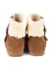 billowy Leder-Winterboots in Cognac