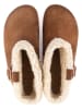 billowy Leder-Winterboots in Cognac