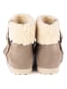 billowy Leren winterboots beige
