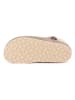 billowy Leder-Winterboots in Beige