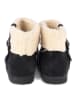 billowy Leder-Winterboots in Schwarz