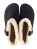 billowy Leder-Winterboots in Schwarz