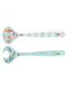 Overbeck and Friends Salatbesteck "Beach Life" in Hellblau/ Weiß - (L)26,5 cm