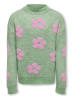KIDS ONLY Pullover "Naja" in Grün/ Rosa