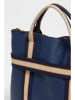 Abaco Leder-Rucksack "Gao" in Dunkelblau - (B)37 x (H)37 x (T)9 cm