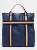 Abaco Leder-Rucksack "Gao" in Dunkelblau - (B)37 x (H)37 x (T)9 cm