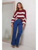 Joséfine Pullover "Doyna" in Rot/ Weiß
