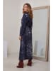 Joséfine Kleid "Valhala" in Dunkelblau/ Weiß