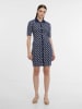 orsay Gebreide jurk donkerblauw/wit