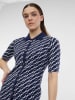 orsay Gebreide jurk donkerblauw/wit