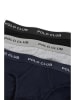 Polo Club 3er-Set: Slips in Dunkelblau/ Schwarz/ Grau