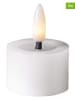 STAR Trading Świece woskowe LED (2 szt.) w kolorze białym - wys. 4 x Ø 5 cm