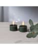 STAR Trading 2-delige set: ledwaskaarsen groen - (H)4 x Ø 5 cm