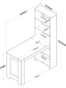 Scandinavia Concept Kaptafel wit/lichtbruin - (B)120 x (H)153,6 x (D)53,8 cm