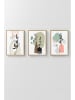 ABERTO DESIGN 3er-Set: Gerahmte Kunstdrucke - (B)33 x (H)48 cm