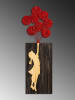ABERTO DESIGN Wanddekoration "Bansky" in Braun/ Rot