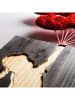 ABERTO DESIGN Wanddekoration "Bansky" in Braun/ Rot
