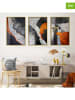 ABERTO DESIGN 3-delige set: ingelijste kunstdrukken op glas