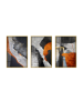 ABERTO DESIGN 3-delige set: ingelijste kunstdrukken op glas