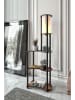 ABERTO DESIGN Standleuchte in Schwarz/ Braun - (B)50 x (H)140 x (T)30 cm