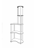 ABERTO DESIGN Standleuchte in Schwarz/ Braun - (B)50 x (H)140 x (T)30 cm