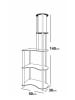 ABERTO DESIGN Standleuchte in Schwarz/ Braun - (B)50 x (H)140 x (T)30 cm
