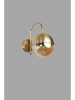 ABERTO DESIGN Lampa ścienna "Küre" w kolorze złotym - 15 x 15 x 15 cm