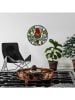 ABERTO DESIGN Wanddekoration "Parrot" in Grün/ Rot/ Schwarz - Ø 46 cm