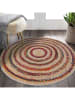 ABERTO DESIGN Kurzflor-Teppich in Beige/ Rot