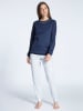Calida Pyjama lichtblauw/donkerblauw