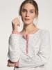 Calida Pyjama in Weiß/ Rosa