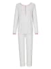 Calida Pyjama in Weiß/ Rosa