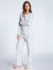 Calida Pyjama wit/lichtroze