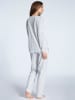 Calida Pyjama wit/lichtroze